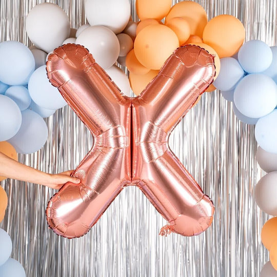 Scrisoare Χ Folie Jumbo Rose Gold 80 cm