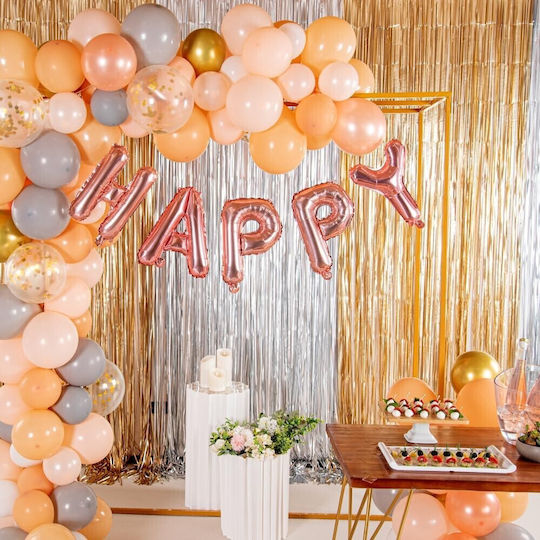 Scrisoare H Folie Rose Gold 40 cm