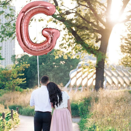 Letter G Foil Jumbo Rose Gold 80cm