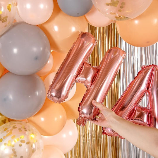 Scrisoare H Folie Rose Gold 40 cm