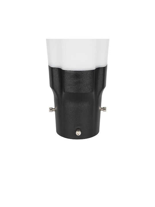 GloboStar Outdoor Floor Lamp Small Post LED 25W with Cold White Light IP65 Black