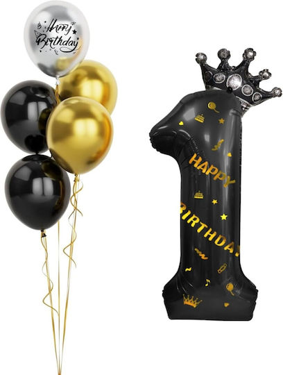 Number 1 Foil Jumbo Black 100cm