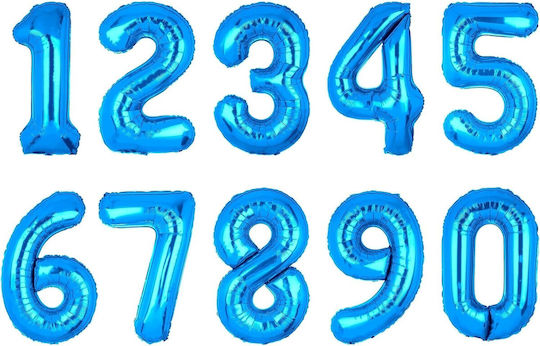 Number 4 Foil Jumbo Blue 100cm