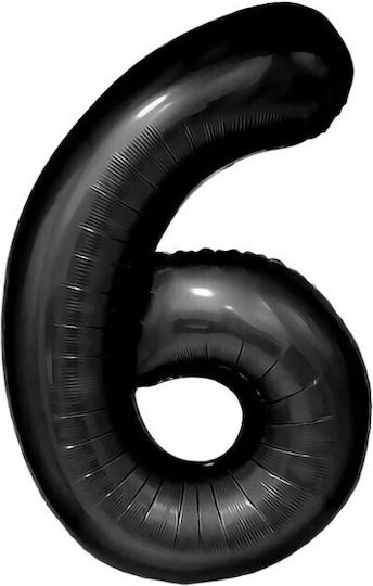 Number 6 Foil Jumbo Black 100cm