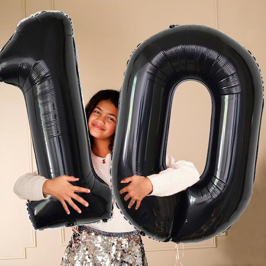Αριθμός 0 Foil Jumbo Μαύρο 100εκ.