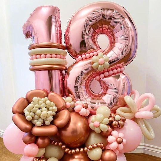 Număr 1 Folie Rose Gold 40 cm