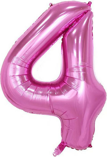 Number 4 Foil Jumbo Purple 81cm
