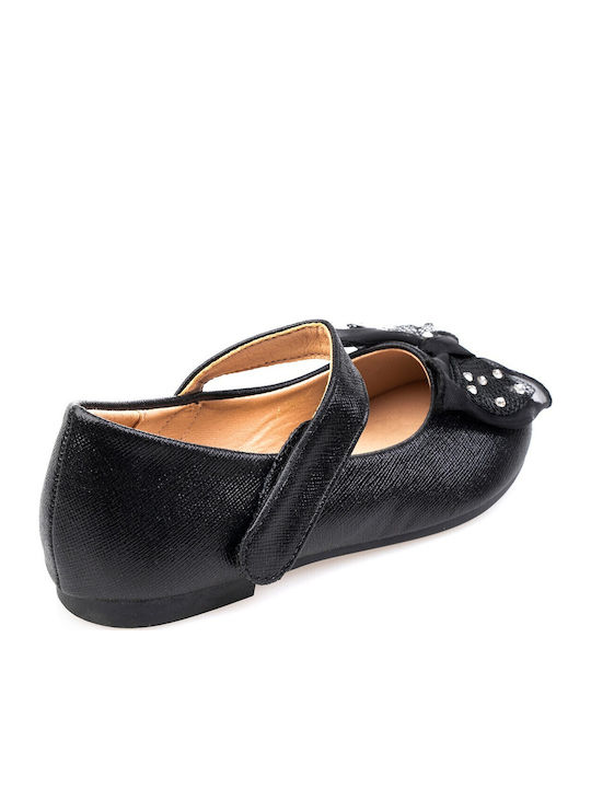 Kinder Pumps & Ballerinas mit Bügel- und Schleifenverschluss Schwarz