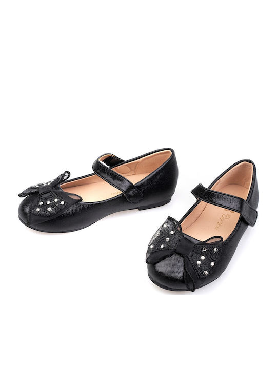 Kinder Pumps & Ballerinas mit Bügel- und Schleifenverschluss Schwarz