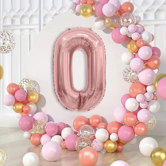 Număr 0 Folie Rose Gold 40 cm