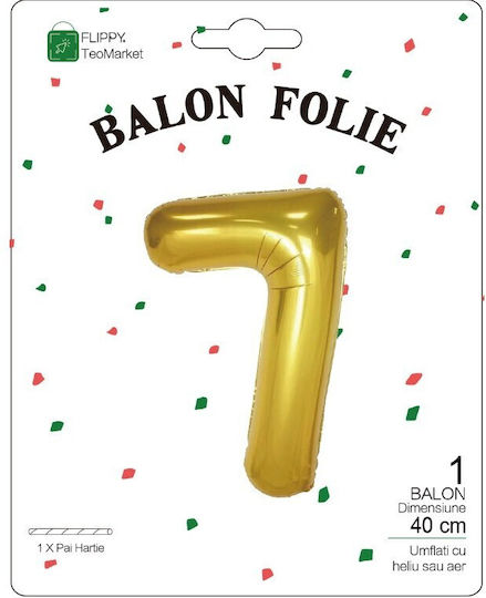 Număr 7 Folie Auriu 40 cm