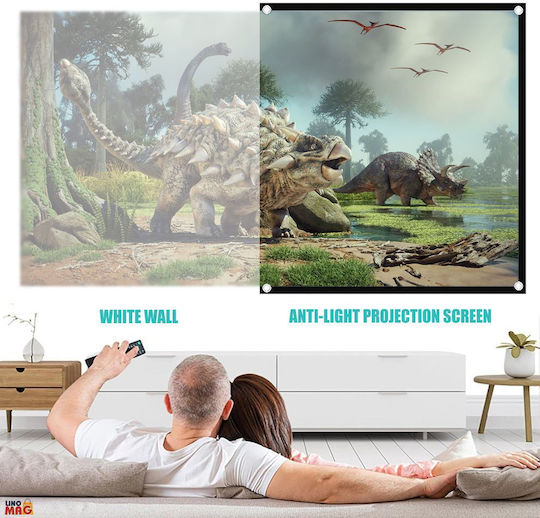 Ecran Proiecție Pliabil 100" Linomag Format 16:9 Ideal Pentru Proiecții Interioare Exterioare Portabil 4k Hd Instalare Rapidă Alb