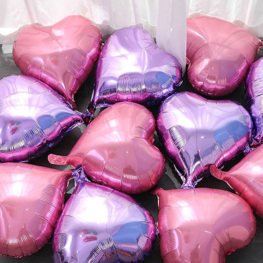 Foil Heart Balloon Purple 40cm
