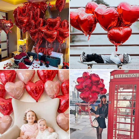Herz Folien Luftballon Rot 40cm