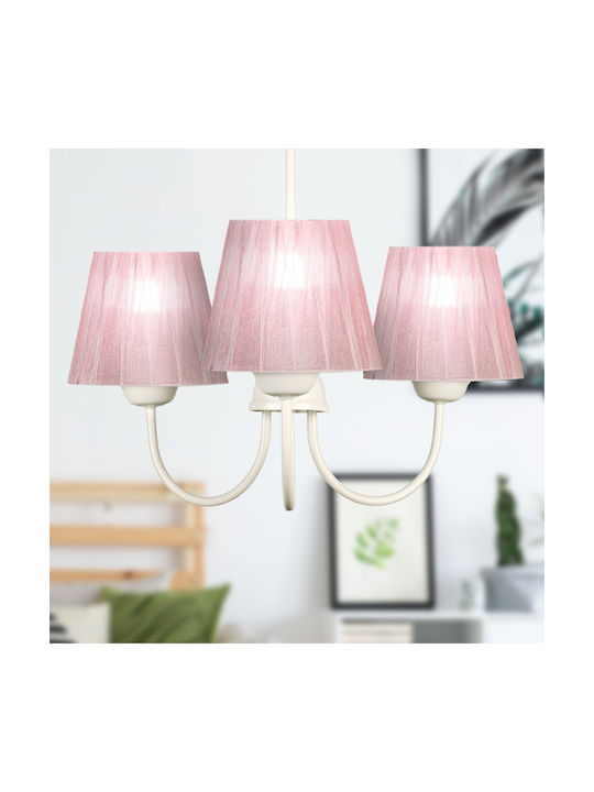 Megapap Ovana Pendant Light Pink with Socket E27 45x45x50cm
