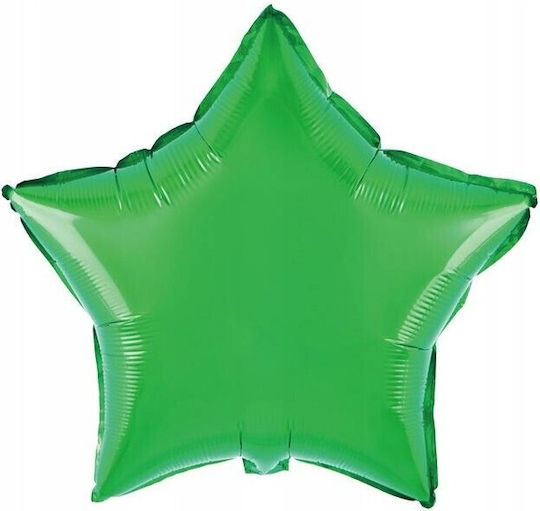 Balloon Star Foil Green 40cm