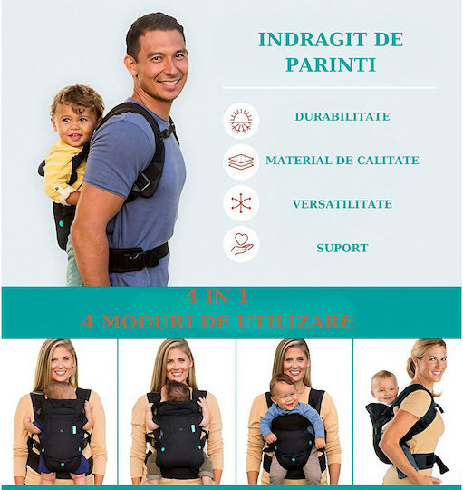 Alista Home Marsupiu Clasic Negru cu Greutate Maximă 3,5kg