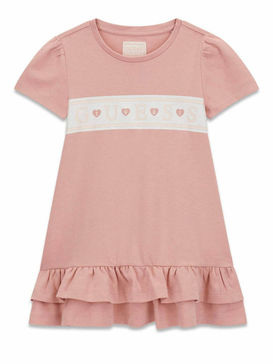 Girls Dress Short Sleeve Pink K6RK13KA6W4 G682