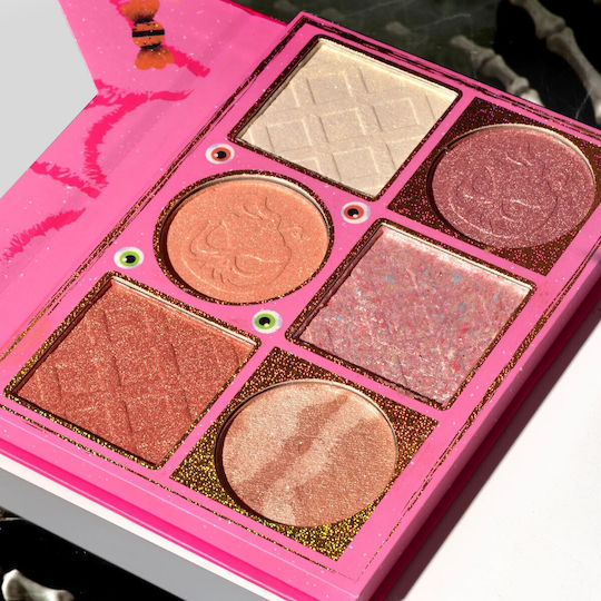 Paletă Highlighter Alista Home 6 Nuanțe Halloween Culori Calde Dreptunghiulară 160g Durată de Valabilitate 24 Luni 17.4x11.5x1.3 Cm Variantă B Nude-rose