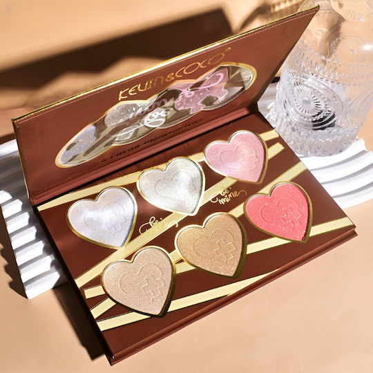 Paletă Highlighter Alista Home 6 Nuanțe Be Mine Culori Calde Dreptunghiular 140 G Durată de Valabilitate 24 Luni 17.4x11.5x1.3 Cm Variantă B Rose
