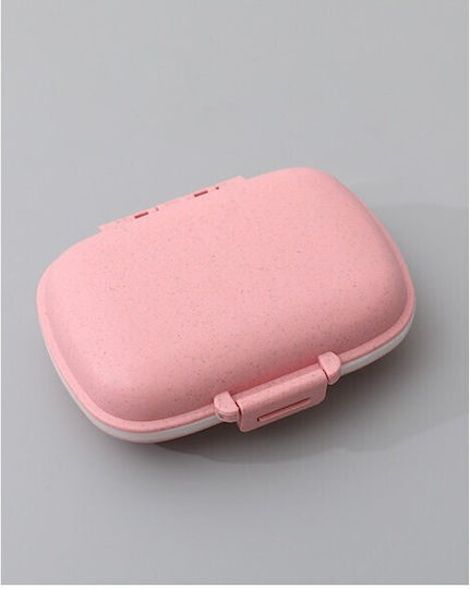 Organizator De Medicamente Plastic 8 Compartimente 0,1 L Roz Alista Home 11 X 7 Cm