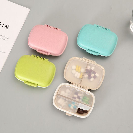 Organizator Pastile Plastic 8 Compartimente 0,1 L Albastru Alista Home 11 X 7 Cm