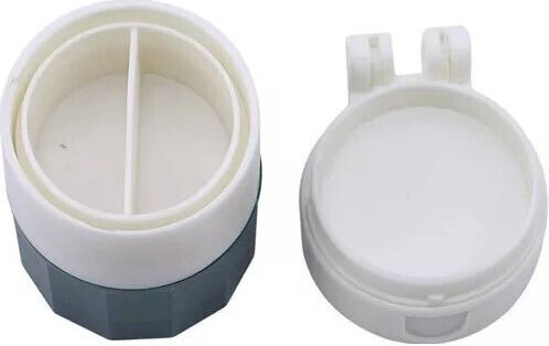 Cutie Multifuncțională Pentru Pastile Alista Home 4 În 1 Pahar Pentru Apă Tăiere Zdrobire Depozitare Compactă ABS Lamă Din Oțel Inoxidabil Alb Verde 8,7x6,2x4,1 Cm