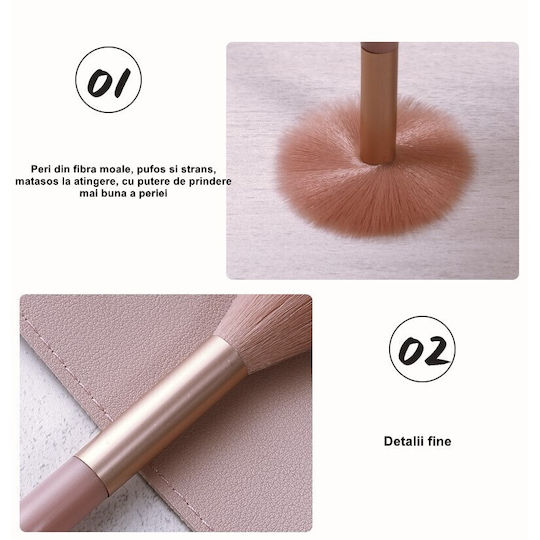 Alista Home Set Profesional cu Pensule și Bureți pentru Machiaj pentru Fundație 8 Bucăți