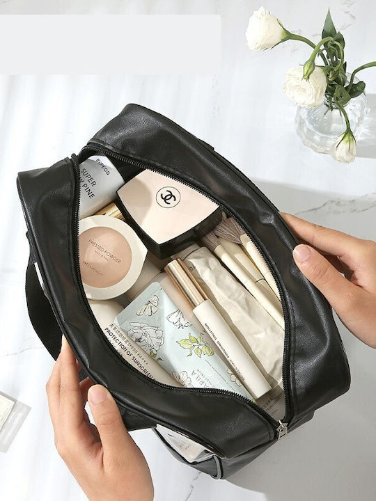 Geantă Cosmetică Neseser Organizare Călătorie Material Textil Pvc Rezistent La Apă Portabil 30x21x12 Cm Negru Geantă Cosmetică Neseser Organizare Călătorie Material Textil Pvc Rezistent La Apă Portabil 30x21x12 Cm Negru