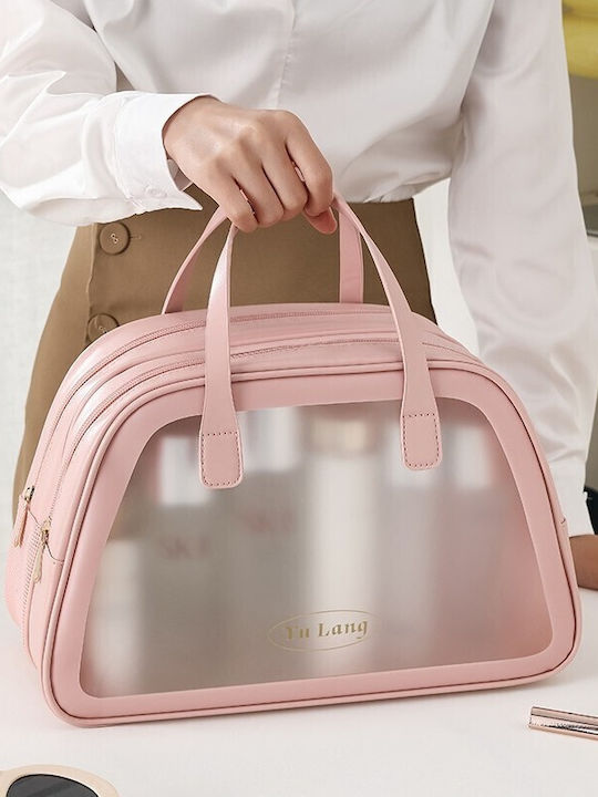 Geantă Cosmetică De Călătorie Alista Home Compartiment Dublu Mată Impermeabilă Translucidă 35 X 22 X 15 Cm Roz Geantă Cosmetică De Călătorie Alista Home Compartiment Dublu Mată Impermeabilă Translucidă 35 X 22 X 15 Cm Roz