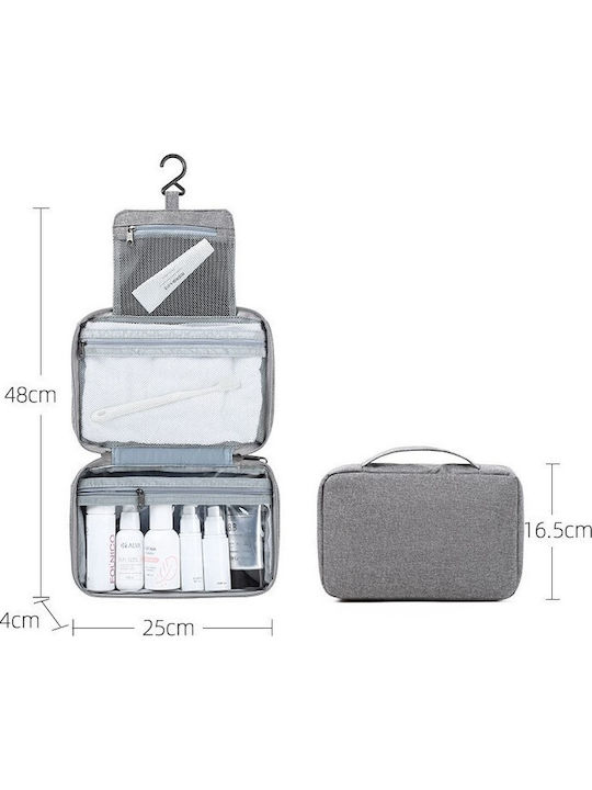 Geantă Cosmetică De Călătorie Alista Home Material Textil Rezistentă La Apă Gri 12 5 X 9 X 22 Cm