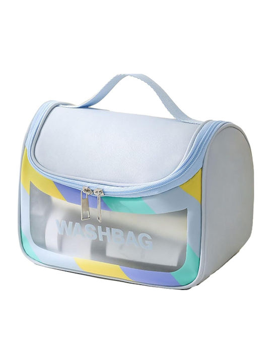 Alista Home Geantă Cosmetică De Călătorie Mată Impermeabilă Translucidă 22 X 16 X 14 Cm Albastră