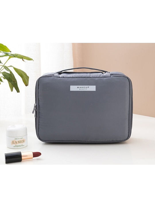 Geantă De Călătorie Alista Home Neseser Cosmetice Articole De Toaletă Material Impermeabil 2 În 1 Buzunar Interior Detasabil 23 X 16 X 8 Cm Gri