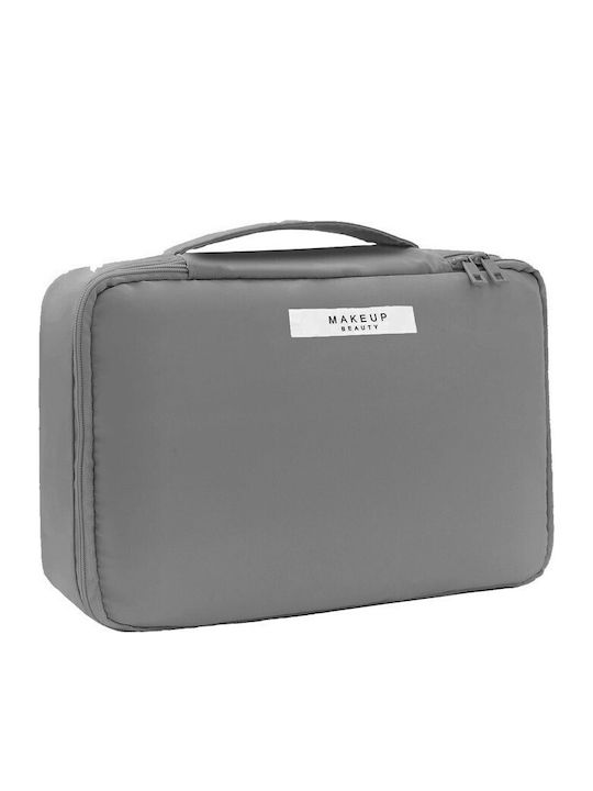 Geantă De Călătorie Alista Home Neseser Cosmetice Articole De Toaletă Material Impermeabil 2 În 1 Buzunar Interior Detasabil 23 X 16 X 8 Cm Gri