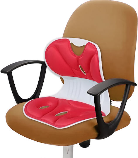 Alista Home Perna Medicală Pentru Înapoi Din Spumă De Memorie Cu Gaură 36x34x33cm Roșie
