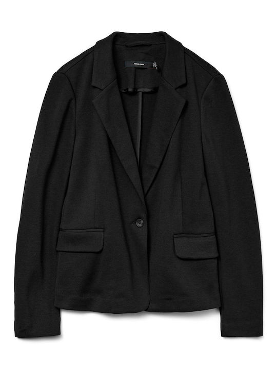 Vero Moda Julia Damen Mittellang Blazer Schwarz