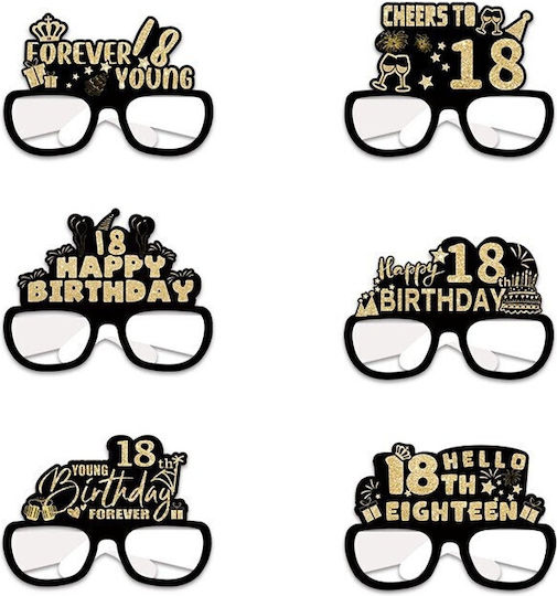 Set 6 Perechi Ochelari Petrecere 18 Ani Alista Home Diverse Modele Negri