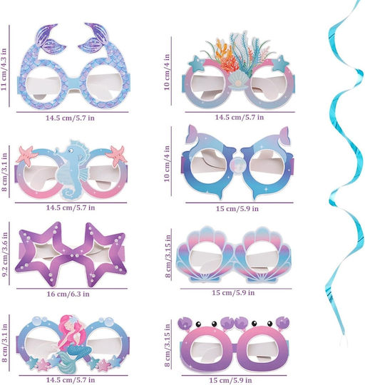 Set 8 Perechi Ochelari Sirenă Alista Home Colecția Sirenă Multicolor