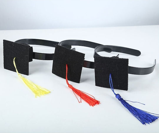 Graduation Wreath Alista Home Headband Cap Universal Size Graduation Theme Black-blue