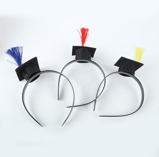 Graduation Wreath Alista Home Headband Cap Universal Size Graduation Theme Black-blue