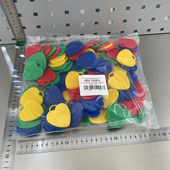 Set 4 Gewichte Helium Ballon Alista Home 32 Gramm 8 Gramm Jedes Kunststoff Herzform Mehrfarbig