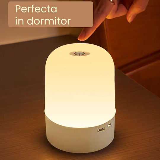Alista Home Led Kids Decorative Touch Lamp White 11x8x8cm