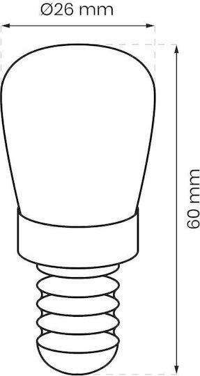 Led Lamp St26 E14 3W Neutral Light 4000K Refrigerator