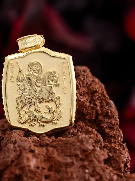 Kinder Amulett Kinderschutzamulett Beidseitig aus 14K Gold 055184