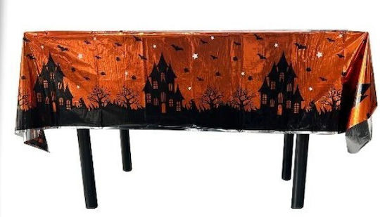 Husă De Masă Alista Home Cu Folie Tematică Halloween Casă Bântuită 137 X 183 Cm Portocalie