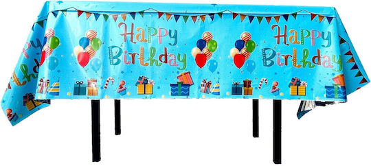 Husă De Masă Albastră Alista Home Cu Imprimeu Balon Happy Birthday 137 X 274 Cm