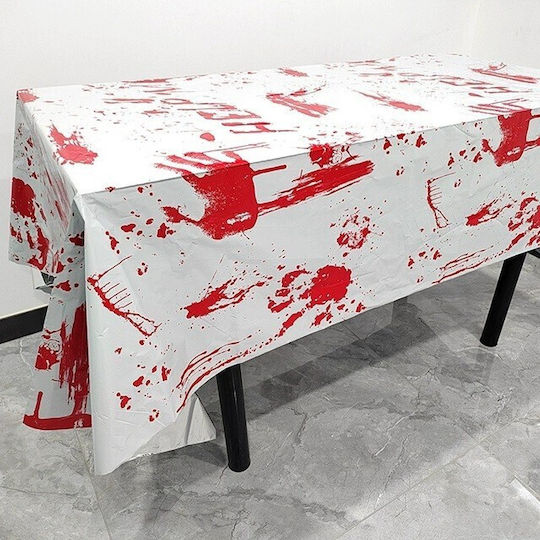 Husă De Masă Alista Home Cu Folie Tematică Halloween Help Me 137 X 183 Cm Alb Roșu
