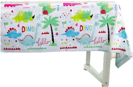 Правоъгълна Парти Покривка Alista Home Dino Park Колекция 180 X 108 См Полиестер Устойчив На Петна Водоустойчива Многоцветна