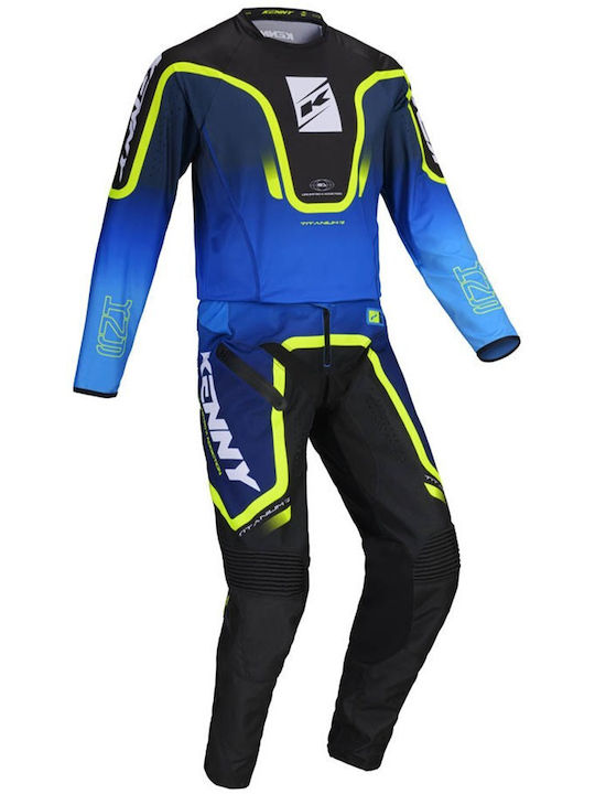 Kenny Men's Motocross Long-Sleeved Riding Jersey Blue Color