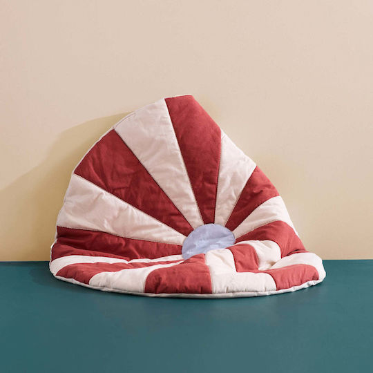Kids Concept Παιδικό Χαλί Κόκκινο 112x112cm Πάχους 20mm
